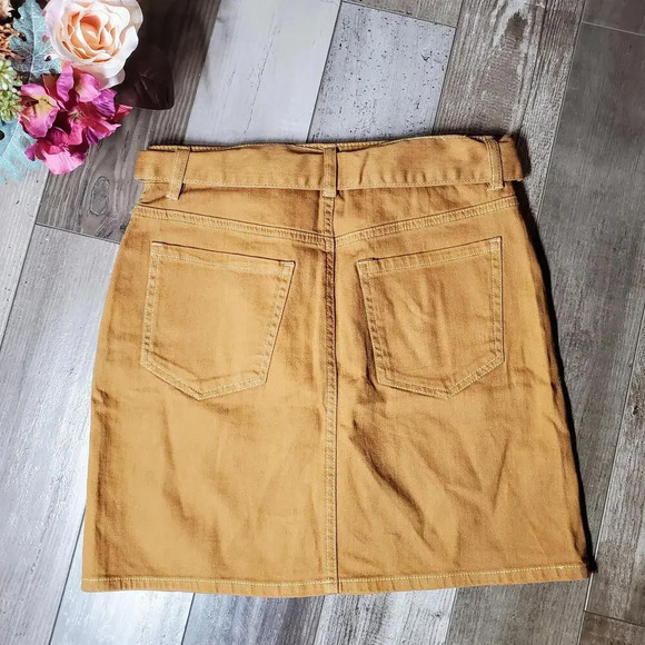 Francesca's Miami Brand Tan Belted Cargo Mini Skirt Size Medium - Picture 8 of 11